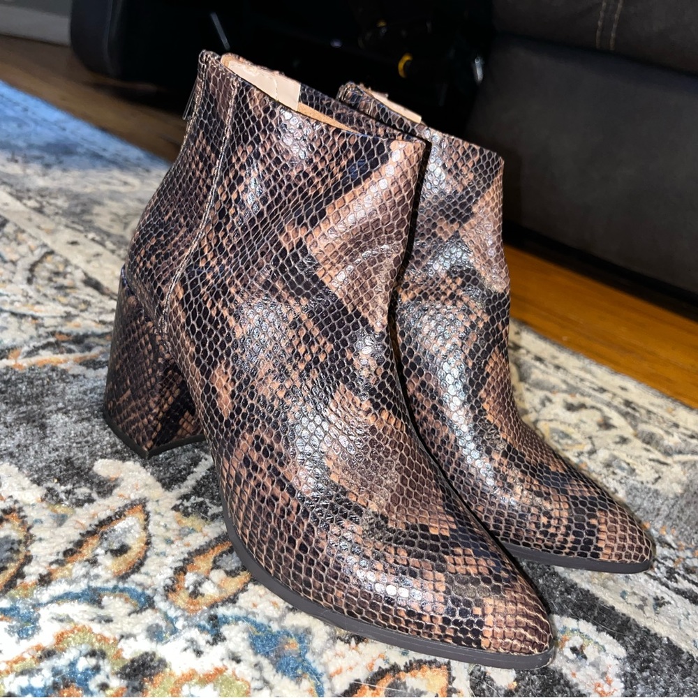Steve Madden Jillian Snakeskin Booties